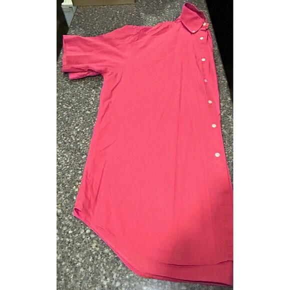 Ralph Lauren Mens Short Sleeve Button Down Blake Size Large 100% Cotton Pinkish - Picture 5 of 8